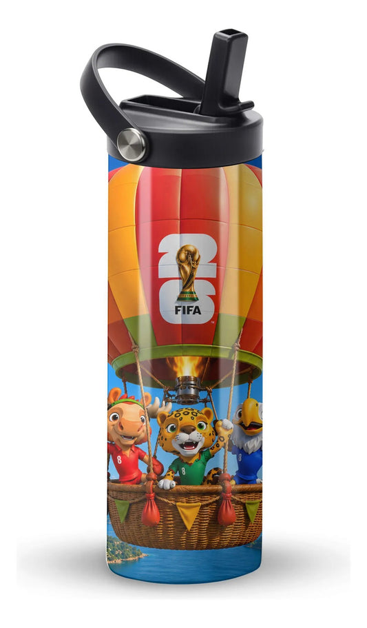 Termo Skinny - Mundial Fútbol Mascotas