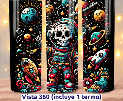 Termo Skinny - Astronauta Calavera